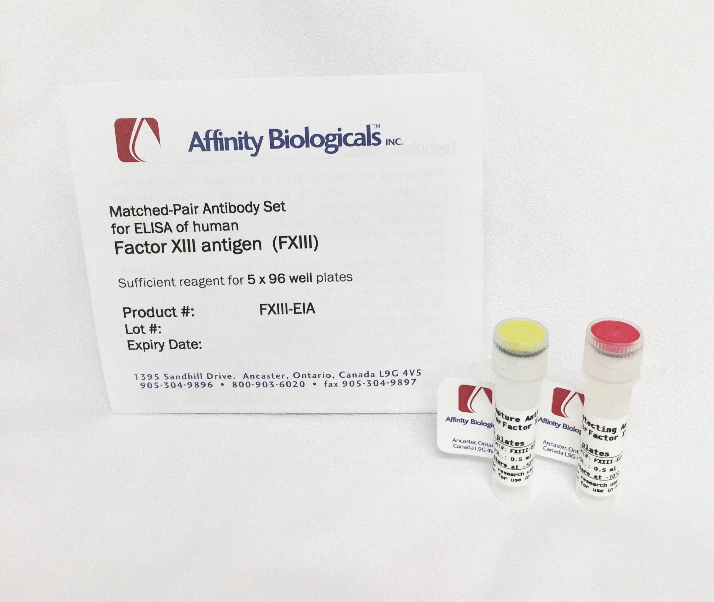 Affinity Biologicals-凝血因子配对抗体(抗体对)